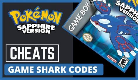pokemon sapphire gameshark cheats